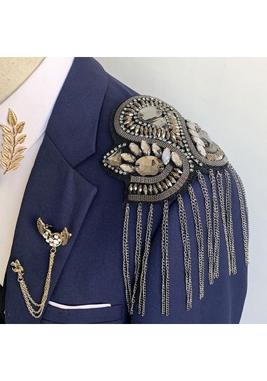 Suntek Epaulet Saçak Püskül Hediyeler 2 Adet Metal Lüks Altın