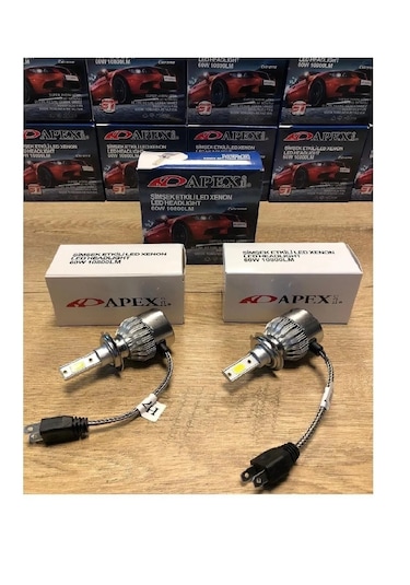 Apexi Yüksek Kalite H3 Beyaz Led Xenon Far Ampulü Şimşek Etkili