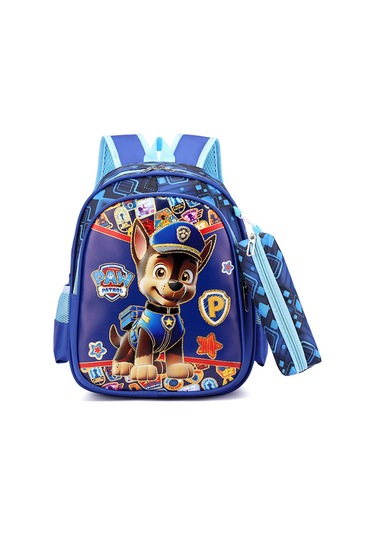 Şık Altın Kaplama Çocuk Okul Çantası Anaokulu İlkokul Öncesi Kırtasiye Çantası Çocuklar İçin Karikatür Sırt Çantası 14 İnç Yaldızlı Wang Wang Wang Ekibi