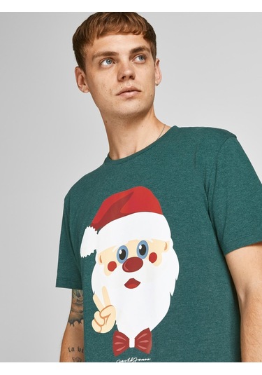Jack Jones Erkek T-shırt 12198770-pıne Yeşil
