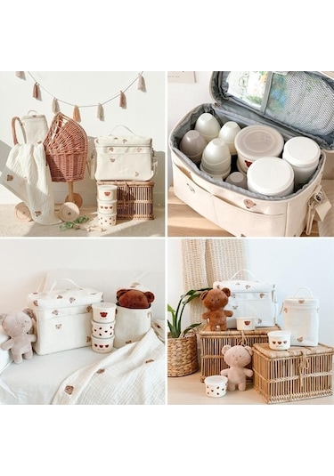 Moly Beyaz Su Geçirmez Organizatör Çanta, Bebek Arabası Anne Çantası, Soğutucu, Isı Yalıtım, Bebek Bezi Kese, N11 En Ucuz Fiyatlar Beyaz