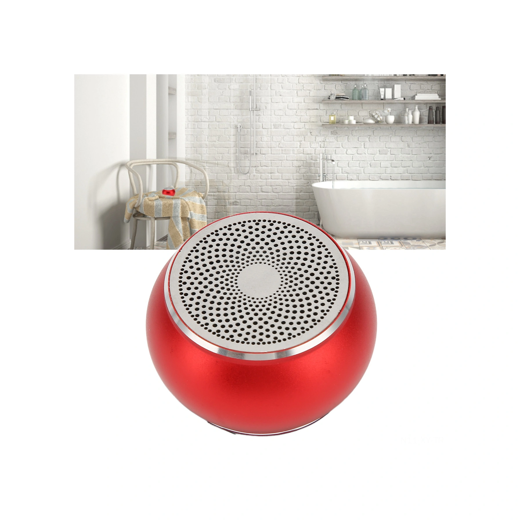 Shineyee Alüminyum Mini Bluetooth Hoparlör V5.0 - Ip67 Su Geçirmez, 30 Ft Kablosuz Bağlantı, Elsiz Arama, 2-3 Saat Çalma Süresi, Outdoor Aktivitelere Uygun Kırmızı