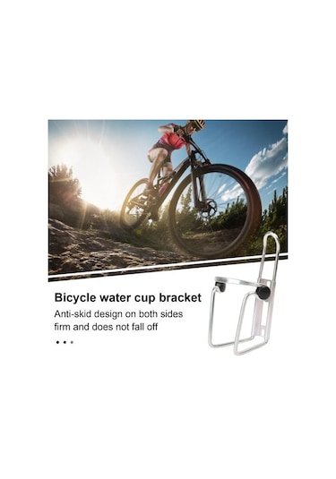 Bisiklet Su Şişe Kafesi Ağır Hizmet Tipi Alüminyum Alaşımlı Evrensel Mtb Bisiklet Bisiklet Su Bardağı Tutucu Depolama Rafı Bisiklet Aksesuarları Gümüş