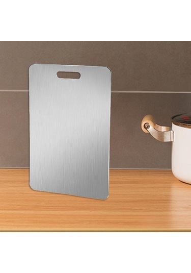 Erya Home Suntek Paslanmaz Çelik Kesme Tahtası Pizza Bisküvi Küçük