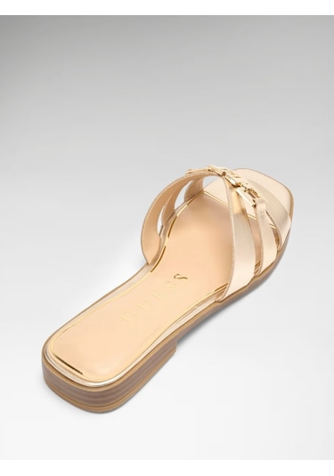 Guess-realla Kadın Deri Terlik-fljrealem19 Gold