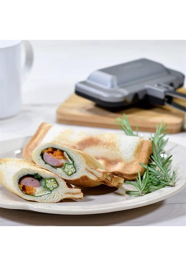 Kahvaltılık Sandviç Makinesi, Sandviç Makinesi, Sosisli Sandviç Kızartma Makinesi Gümüş