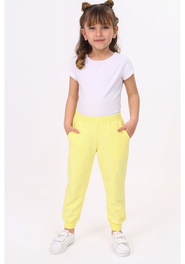 Toontoy Kız Çocuk Eşofman Alt Açık Sarı