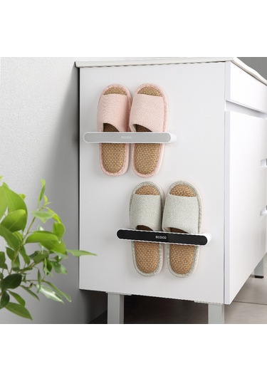 Mufunye Banyo Terlik Rafı: Delme Yok Duvar Kurulu, Ahşap Arkasında Konulabilir, Pp Malzeme, Uzun Ömürlü, Sık Mekanlar İçin Uygun Kısa Tip - Siyah Diğer