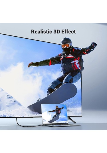 Sones Junsunmay 4k 60hz Mini Hdmı Erkek - Hdmı 2.0v Dişi Yaylı Kablo, Uzunluk: 1,8 M Sol