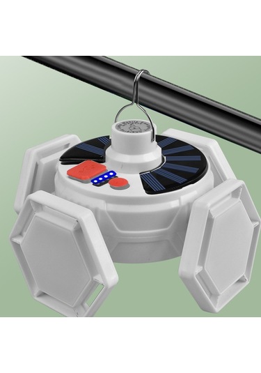 V169 4 Taraflı Açık Kamp Işıkları Solar Şarj Acil Çadır Işıkları Destek Telefon Şarjı Rc Versiyonu