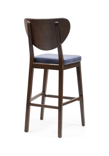 Olivya Ahşap Bar Sandalyesi Açık Mavi