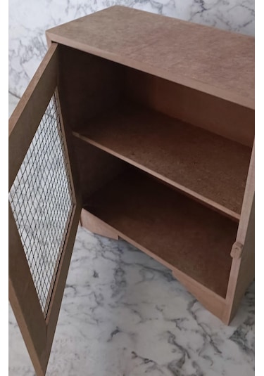 Hobi Adn Tezgah Üstü Çok Amaçlı Telli Dolap Ahşap Mdf Ham El Yapım Çok Renkli