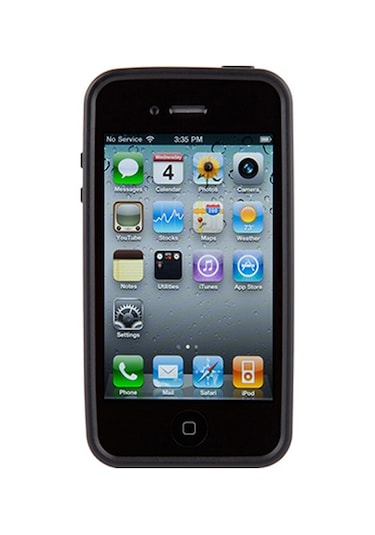 Speck Apple Uyumlu iPhone 4s/4 İle Pixelskin Hd Silikon Kılıf Siyah Siyah