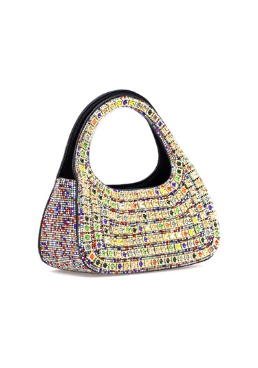 Guja 25yg586 Kadın Taşlı Abiye Çanta Çok Renkli Çok Renkli