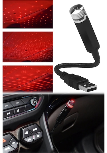 Araç Içi Usb Tavan Led Aydınlatma Disko Işık Star Light