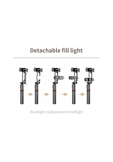 Kangvka 111cm/43.7" Çok İşlevli Telefon Ayaklı Tripod: 7 Bölmeli Genişletilebilir, Yedekleyici Led Işık, Uzaktan Kumanda, Android/ios Uyumlu Bt 4.2, 10m Mesafe