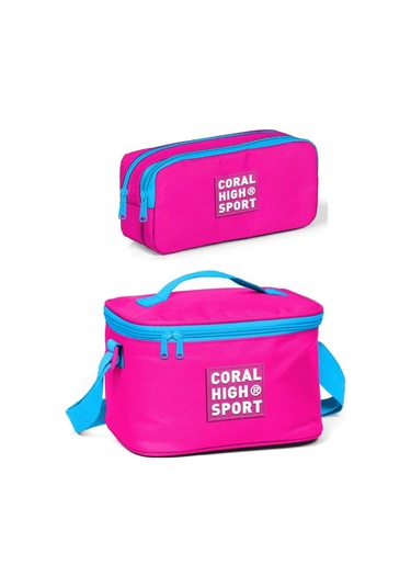 Coral High Sport Neon Pembe Beslenme Ve Kalem Çantası Okul Seti