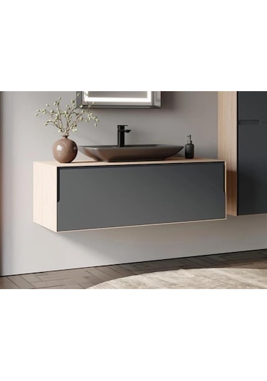 Orka Craft 120 Alt Modül + Lavabo Meşe Antrasit Diğer