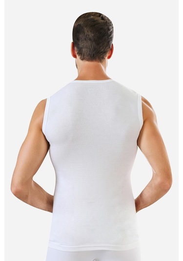 3'lü Paket Kolsuz Erkek Atlet Yuvarlak Yaka Sıfır Kol Tişört %100 Pamuklu Beyaz Siyah Gri Beyaz  - Siyah - Gri