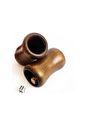 Helena Wood Art Ahşap Zar Fincanı Çifti