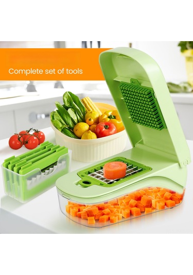 Kosona Mutfak Çok Amaçlı Sebze Kesme Aleti: Patates Dilimleyici, Ispanak Şeritleyici, Soğan Küçük Kesici 7 Parça Seti Diğer