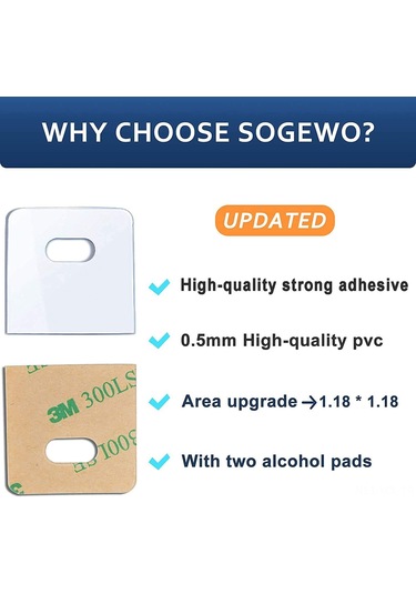 Konesam Pvc Şeffaf 3x3 Cm 30 Set 60 Adet Vertikal Jaluzi Tamir Patchleri - Kolay Kurulum, Dayanıklı Materyal Şeffaf