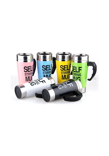 Reedark Otomatik Karıştırıcı Çelik Kupa, Kahve/süt İçin Akıllı Elektronik Kadeh, 500ml, Siyah, Promosyon si Diğer