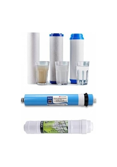 5 Aşama Açık Kasa Reverse Osmosis Su Arıtma Cihazı 5li Filtre Seti