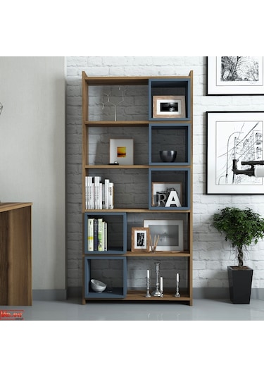 Variant Box Kitaplık Ve Çalışma Masası Takımı Ceviz