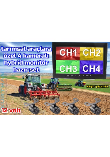7 İnç Hybrid Monitör Ve 4 Adet Kelebek Kamera Hazır Set