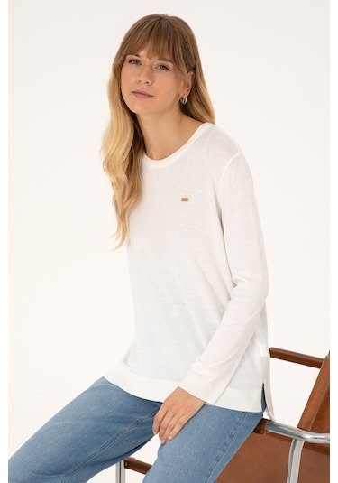 U.s. Polo Assn. Kadın Ekru Kazak /triko 50315449-vr019 Ecru