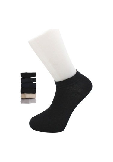 Erkek Modal Patik Çok Renkli Çorap Dikişsiz 6'lı Paket Çok Renkli