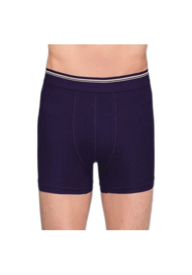 Erkek Lacivert 3 Adet Likralı Boxer Lacivert