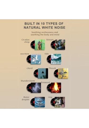 Vkemall Bebek Uyku Alıcı Beyaz Gürültü Cihazı Akıllı Zamanlayıcı Ile Yatak Odası Müdahale Lambası Diğer