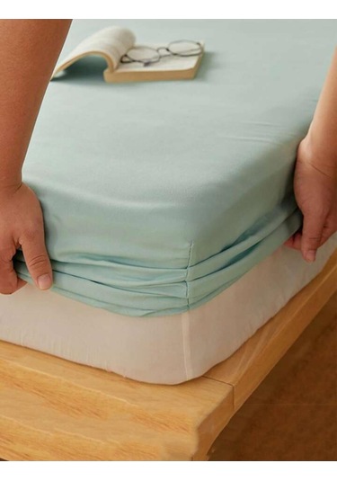 Totem Ranforce Yastık Kılıflı Lastikli Çarşaf Takımı Çift Kişilik 160 X 200 Açık Yeşil