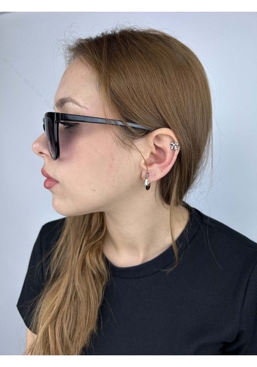 Halka Model, Paslanmaz Çelik Küpe 386, Gümüş Renk Gümüş