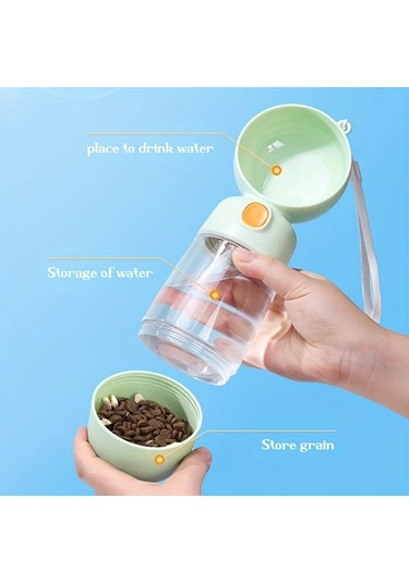 Willowhaven Beyaz 2si 1 Arada Taşınabilir Köpek Su Şişesi Ve Mama Kabı Sızdırmaz