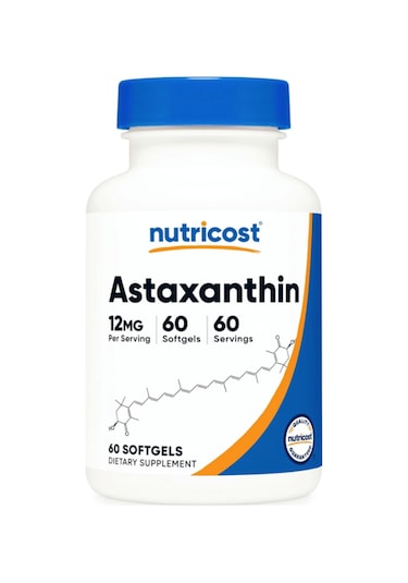 Nutricost Astaxanthin 12mg, 60 Softgels - Non-gmo And Gluten ... Aromasız