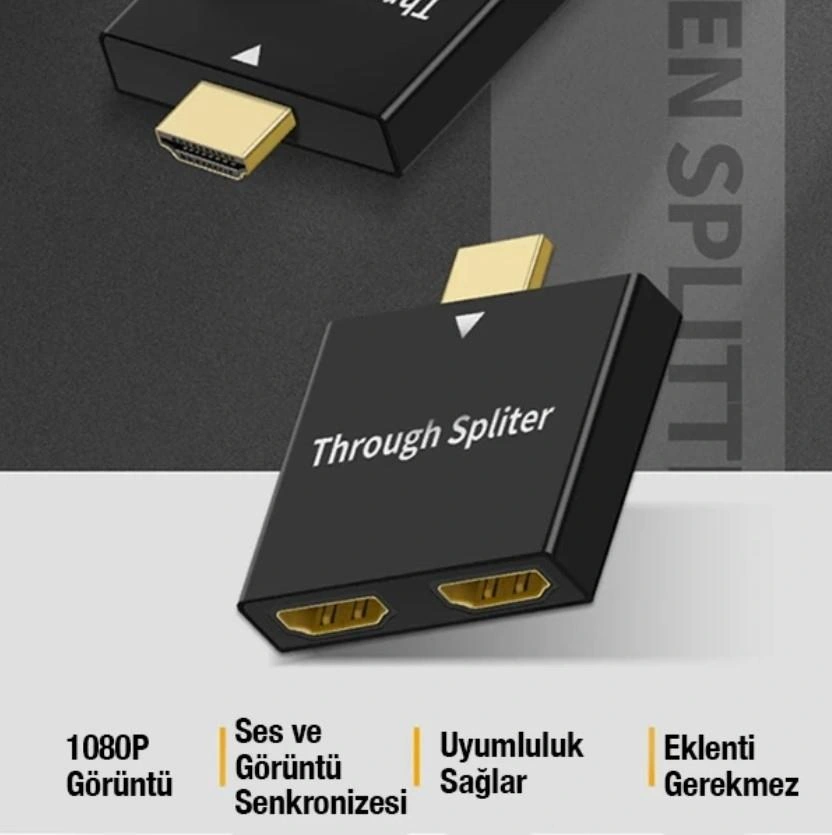 Zhltools Hdmı Splitter 2in1 1080p Hdmı Çoğaltıcı Adaptör