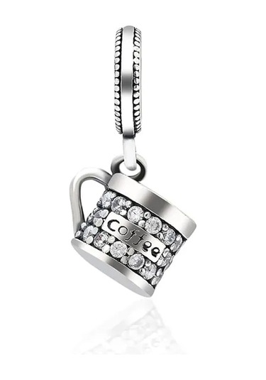 Yerli Üretim Kahve Bardağı Sallantılı Charm Gümüş