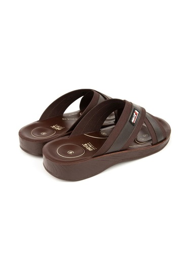 Muya İkon 6 Nokta Anatomik Taban Topuk Dikeni Dört Mevsim Erkek Terlik Kahverengi