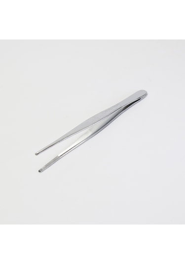 Penset 13 CM Düz-Küt Uçlu Paslanmaz Çelik