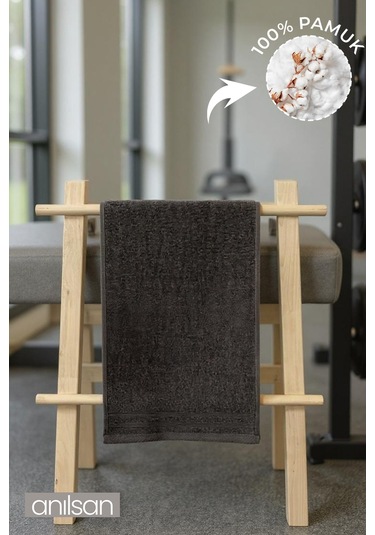 Antrasit Sporcu Havlusu 30x130cm %100 Pamuk - Yüksek Emicilik, Hafif Ve Çabuk Kuruma Özellikli Antrasit