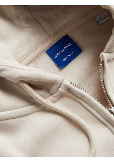 Jack & Jones Jorvesterbro Zıp Hood Noos Krem Erkek Sweatshirt 12241691 Krem