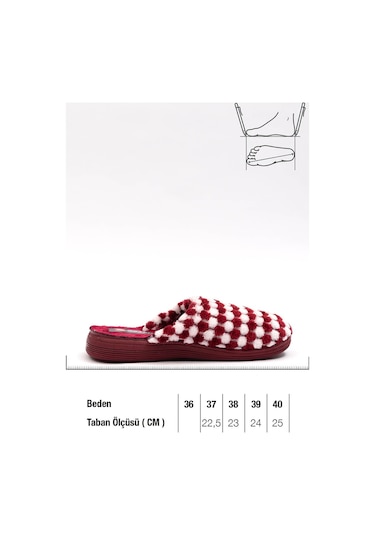 Gezer Kışlık Kadın Terlik Gt1kzm.13640.00.0ı7.f60 Bordo