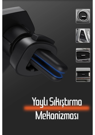 Klima Izgarasına Takılan Araç Telefon Tutucu Tek Elle Kullanım Araba Oto Telefon Standı