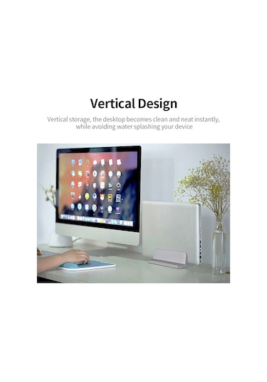 Wezone Ayarlanabilir Dikey Dizüstü Bilgisayar Standı - Alüminyum Alaşımlı, 2 Yuvalı Tablet Ve Laptop Tutucu, Gümüş