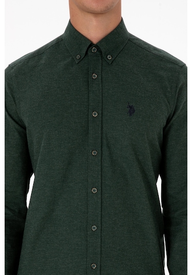 U.s. Polo Assn. Erkek Koyu Yeşil Gömlek Basic 50316721-vr079 Koyu Yesıl