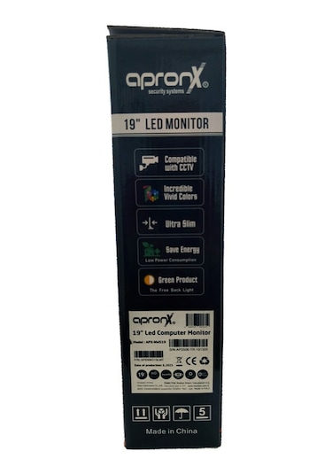 Apronx Apx-nws19 19" Led 900p Vga+hdmi+ses Monitor