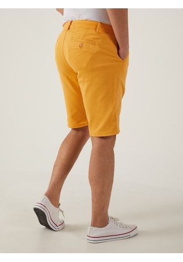 Hardal Renk Chino Erkek Şort Hardal